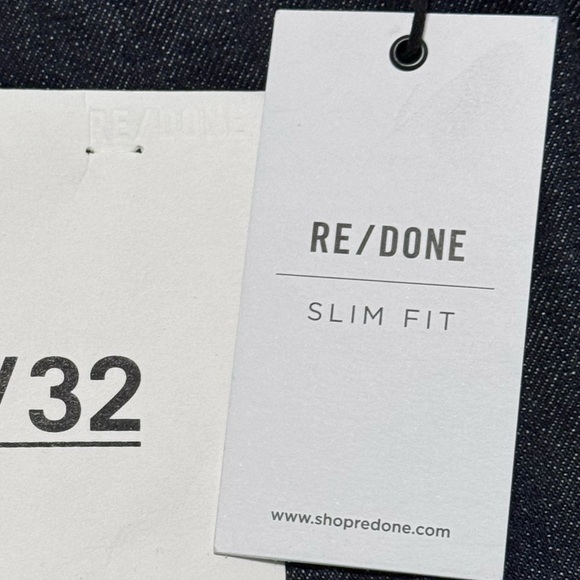 RE/DONE NWT Men’s Slim Fit Indigo Denim | Dark 05 Wash | Size 34 x 32 | 🔥 - Picture 14 of 14